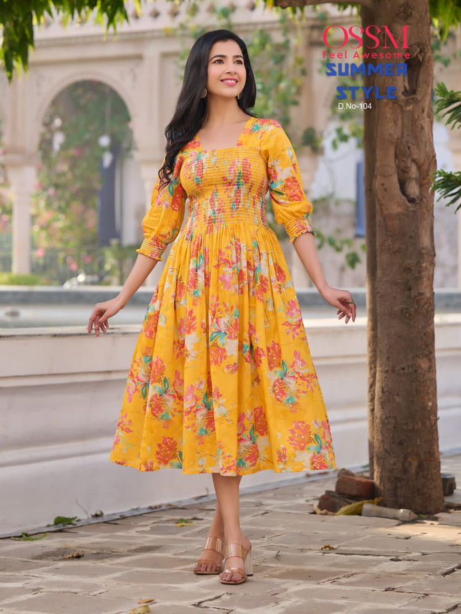 Ossm Summer Style Vol 1 Wholesale Cotton Printed Kurtis Catalog